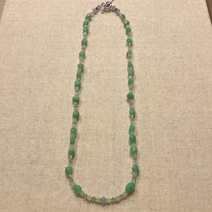 Brand new Amazonite and Austrian crystal necklace